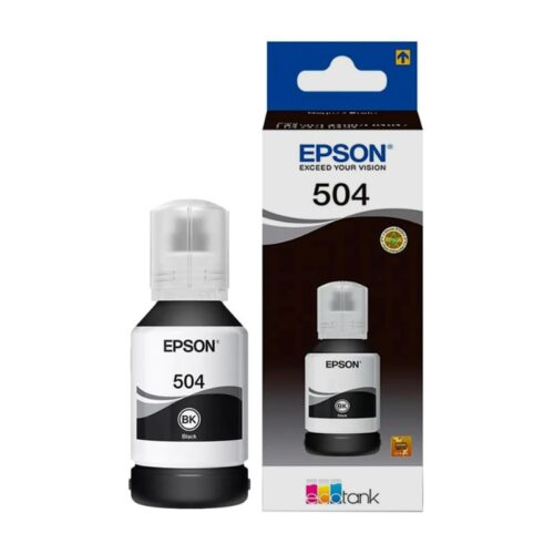 Botella de tinta EPSON T504, color negro, contenido 127ml (T504120-AL)