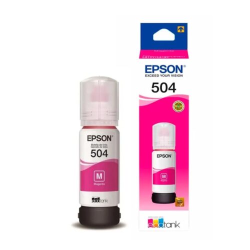 Botella de tinta EPSON T504, color magenta, contenido 70ml (T504320-AL)