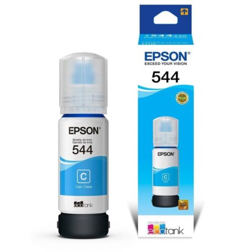 Botella de tinta EPSON T544220-AL, color Cyan, contenido 65ml